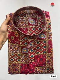 Men's Foil Printed Kurta for Rich Look - 4 Sizes, 5 Colors - Blue