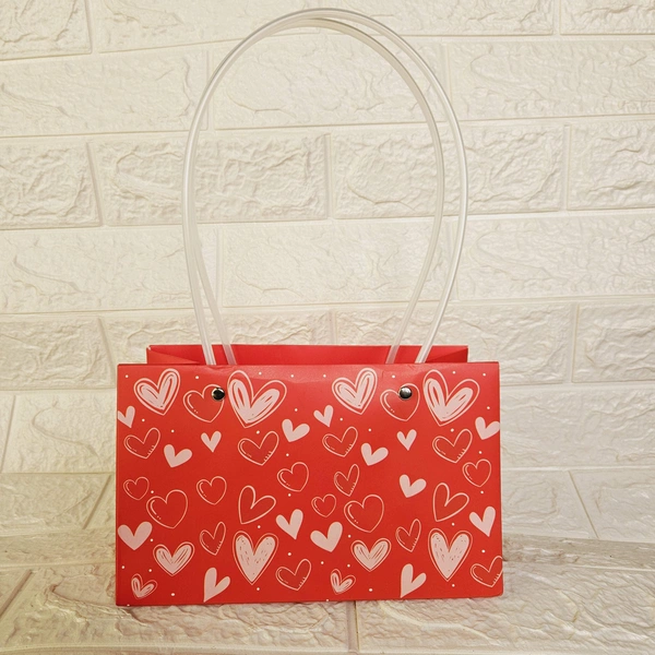Red Heart Paper Bags - 10