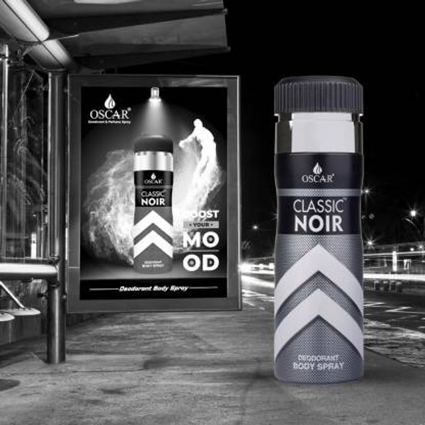 OSCAR Pure Music + Classic Noir Deo 200 ml (2 Pc) Deodorant Spray - For Men & Women (200 ml, Pack of 2)