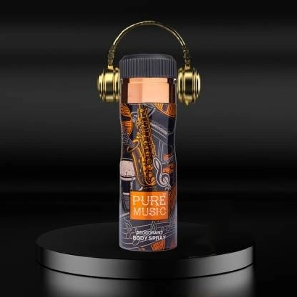 OSCAR Pure Music + Black Gold Deo 200 ml (2 Pc) Deodorant Spray - For Men & Women (200 ml, Pack of 2)