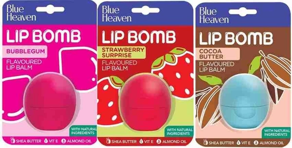 BLUE HEAVEN Lip Bomb, Cocoa Butter, Strawberry, Bubblegum (8GX3) Cocoa Butter, Bubblegum, Strawberry (Pack of: 3, 24 g)