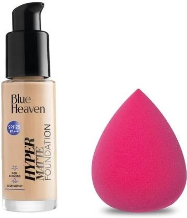 BLUE HEAVEN Hyper Matte - 501 Honey Foundation (With Blonder, 30 ml)