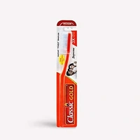 CLASSIC GOLD Classic Gold Supreme Medium Manual Toothbrush For Adults Pack Of 12 With Anti Bacterial Cap And Also Dupont Tynex Bristles