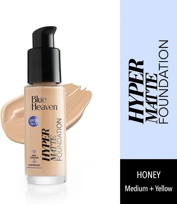 BLUE HEAVEN Hyper Matte - 501 Honey Foundation (With Blonder, 30 ml)