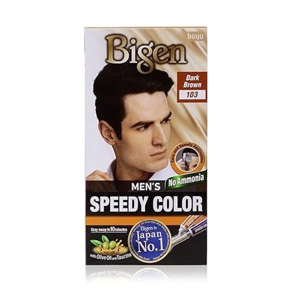 BIGEN Bigen Men's Speedy Color, Hair Color, 80g - Dark Brown 103 (Pack of 1)