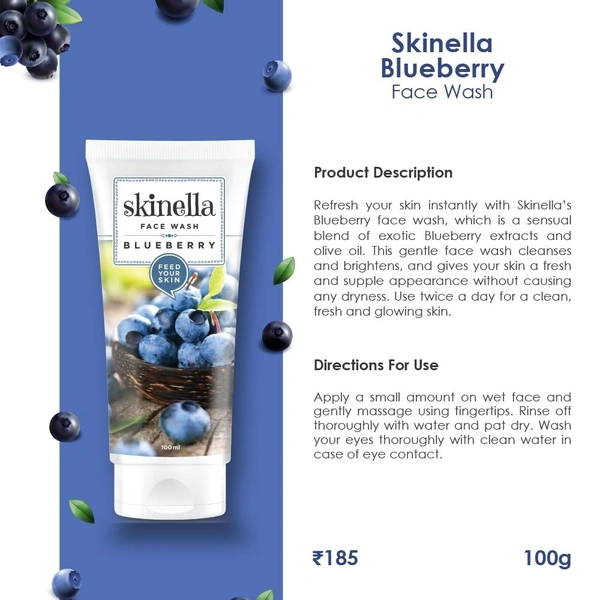 SKINELLA , Blueberry, 100 Ml Face Wash (100 ml)