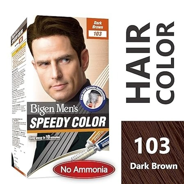 BIGEN Bigen Men's Speedy Color, Hair Color, 80g - Dark Brown 103 (Pack of 1)