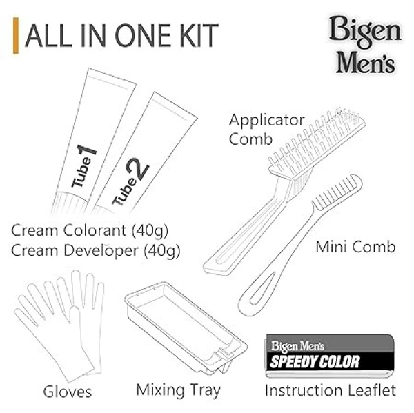 BIGEN Bigen Men's Speedy Color, Hair Color, 80g - Dark Brown 103 (Pack of 1)