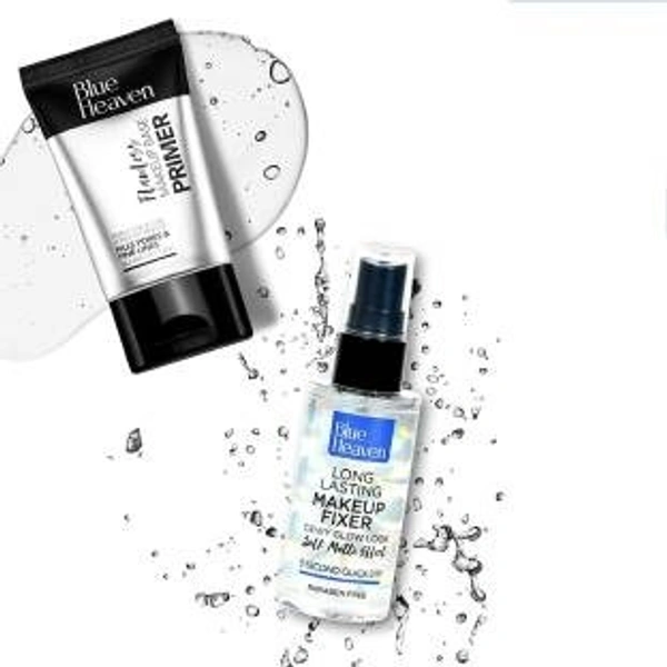 BLUE HEAVEN Flawless Primer + Makeup Fixer Combo Set Primer - 90 ml (Transparent)