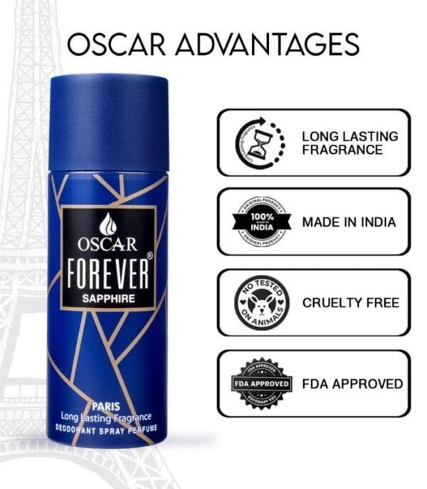 OSCAR Sapphire Deodorant Spray - For Men & Women (150 ml)