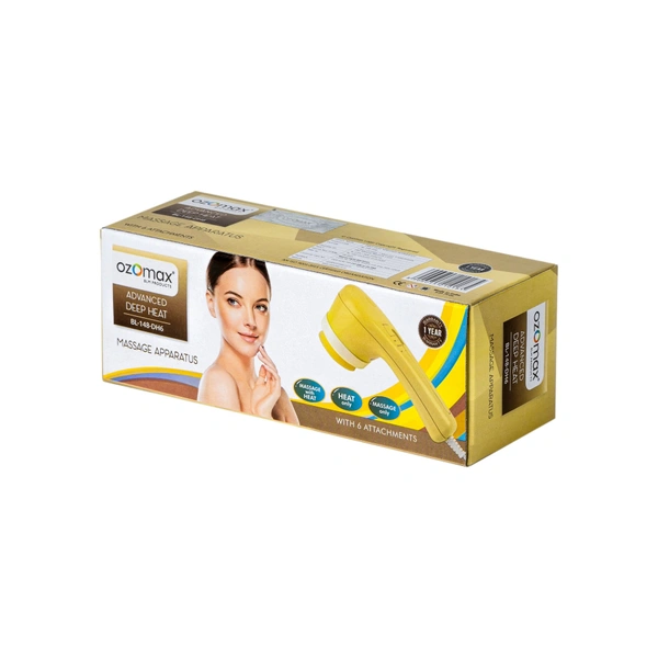 OZOMAX DEEP HEAT MASSAGE APPARATUS With 6 Attachments