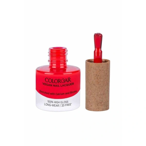 COLORBAR VEGAN NAIL LACQUER (Red Romance-152) 8ML Red ()