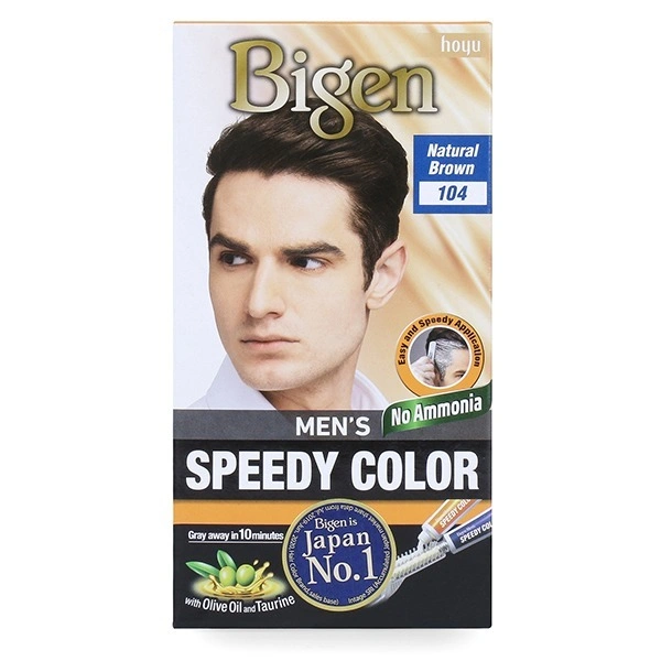 BIGEN Bigen Men's Speedy Color No Ammonia - Natural Brown 104 80gm