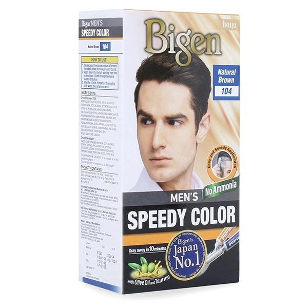BIGEN Bigen Men's Speedy Color No Ammonia - Natural Brown 104 80gm