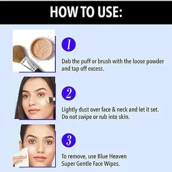 BLUE HEAVEN Flawless Finishing Powder Compact (Blush, 20 g)