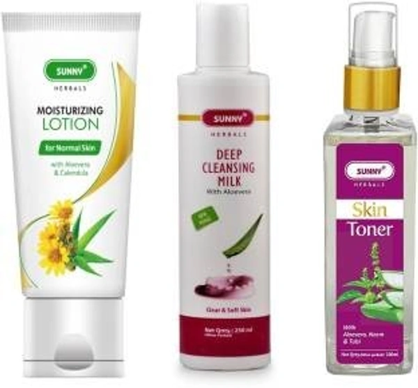 Blue heaven SUNNY Cleansing Milk (100Ml)+ Moistrizer Lotion (100 Ml) + Skin Toner (100 Ml) (3 Items in the set)
