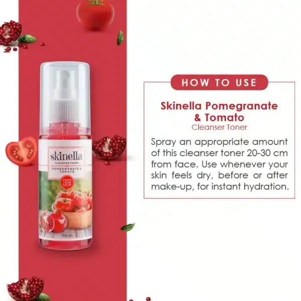 SKINELLA Pomegranate & Tomato Cleanser Toner Men & Women (100 ml)