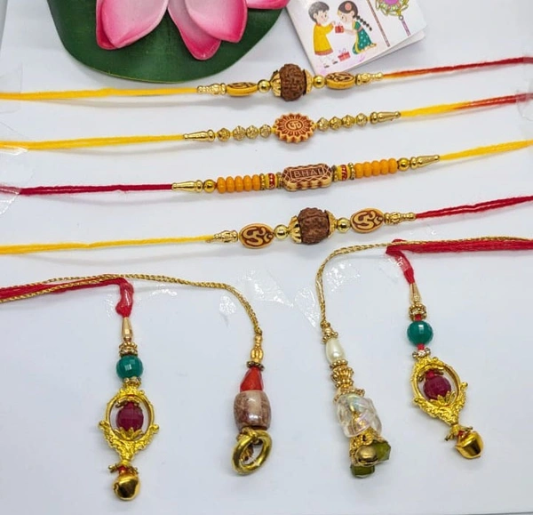 Peekalo Designer Bhaiya Bhabhi Rakhi (Set of 8)