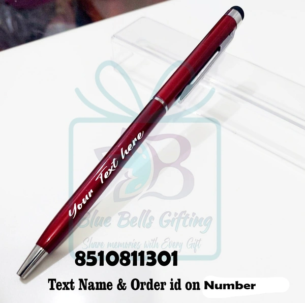 Bluebells Gifting BBG Name Printed Red Metal pen with box Ball Pen - Fuzzy Wuzzy Brown