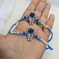 Peekalo Kids Astronaut Rakhi (Set of 2) + Roli Chawal Card