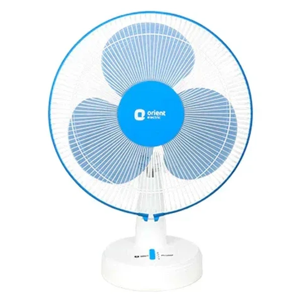 ORIENT ELECTRIC FINSTAR DESK 21 TABLE FAN 400MM PACK OF (1) - 400mm, Azure blue white