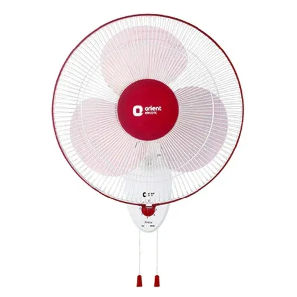 ORIENT ELECTRIC FINSTAR WALL FAN 400MM PACK OF (1) - 400mm, crimson red white
