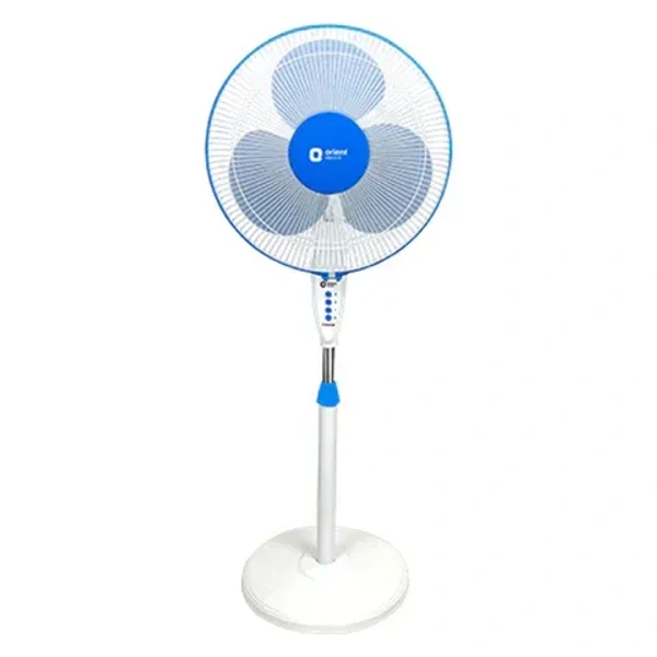 ORIENT ELECTRIC FINSTAR PEDESTAL FAN 400MM PACK OF (1) - 400mm, Azure blue white