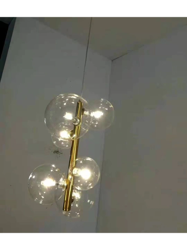 3 Light 6 Inch Globe Mid Century Industrial Chandelier