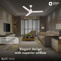 1200mm Jazz BLDC Decorative Ceiling Fan With Remote - 1200 mm, Orbes White