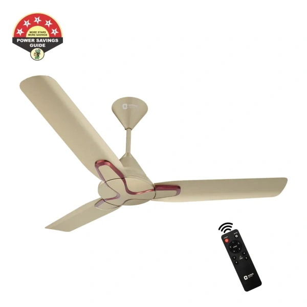 1200mm Jazz BLDC Decorative Ceiling Fan With Remote - 1200 mm, Royal Manioca