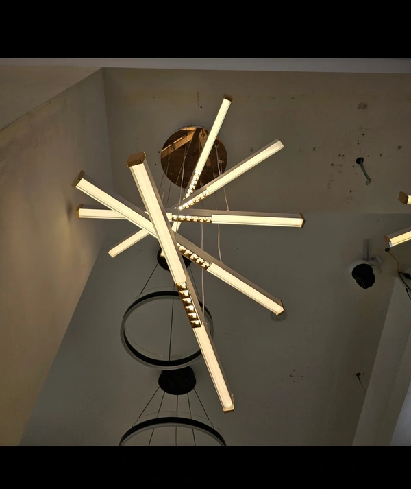 Modern Light Fixture Dimmable LED Chandelier Adjustable Height Chandelier Light Fixture for Kitchen Island Living Room Dinning Room Bedroom Staircase Office Entry Foyer