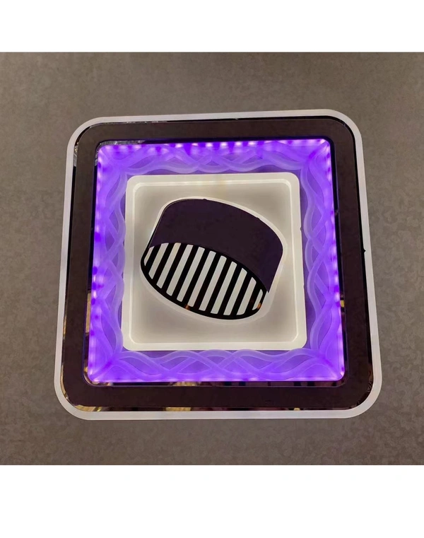 Square Center wall Light for Living Room 2330 - black, white, violet