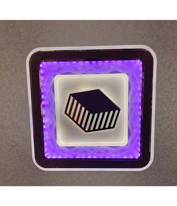 Square Center wall Light for Living Room 2330 - black, white, violet