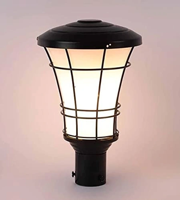 DELAMPS Outdoor Gate Light | Gate Lamps for Main Gate | Outdoor Waterproof Garden Light | Pillar Gate Lights (Bulb Not Included)