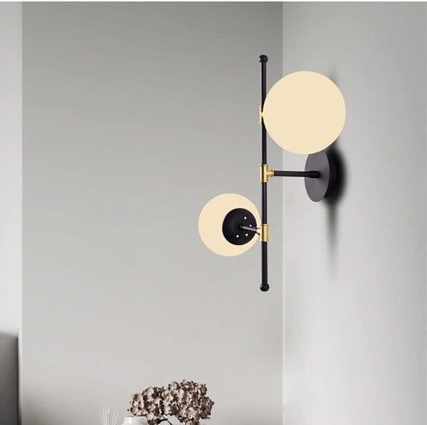 Modern 2 Light Globe Sconce, Mid Century Wall Sconce, Vanity Light Fixture, Home Lighting, Industrial Vanity Lighting, Wall Lighting