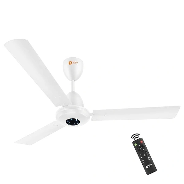Orient Electric 1200 mm I Falcon with Remote | BLDC energy saving ceiling fan with Remote and LED light | Saves up to 50% on electricity bills | 3-year warranty by Orient | White - 1200 mm, white