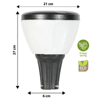 DELAMPS JUGNU Black/Milky Aluminium Casting Waterproof GATE Light for Home,Garden,Boundary Wall,Pillar,Lawn,Terrace,Corridor (B22 Holder) - (Pack of 1)