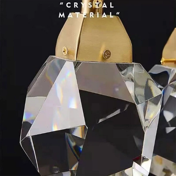 Chandelier Ceiling Lamp Diamond Crystal Pendant Light Dimmable Ceiling Lighting Modern Irregular LED Hanging Lamp Fixtures for Bedroom Dining Living Room Bar Pendant Light Home Decor Lamp