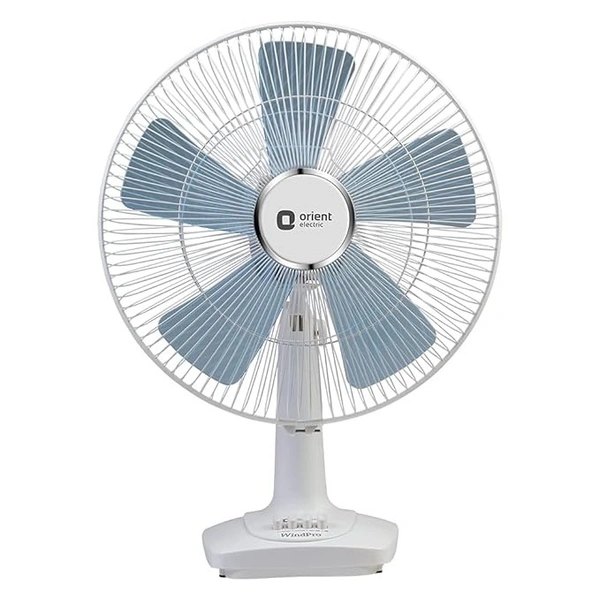 Orient Electric Wind Pro 60 Desk Fan | 400mm Table Fan | Revolutionary CTX Technology | Strong & Powerful Motor | Warranty (2 Years) | (White/Blue Tint, Pack of 1) Visit the Orient Electric Store - 400mm, White/Blue Tint