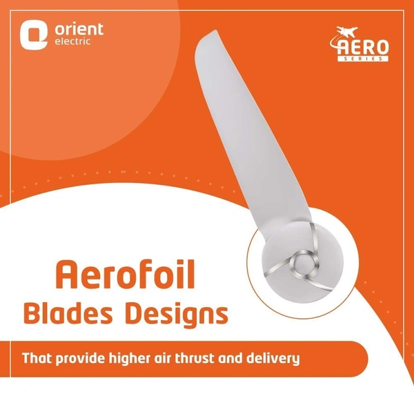 Orient Electric Aero Cool 1360mm Ceiling Fan (White) - 1360 mm, white
