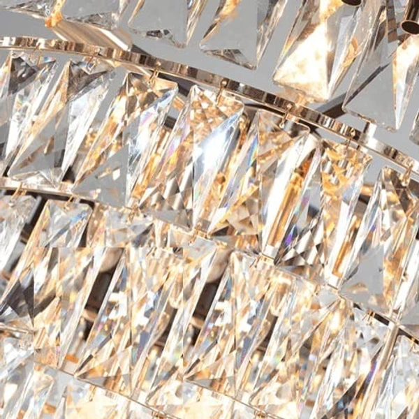 Delamps Modern Squere Black Gold Crystal Chandelier(500mm)…