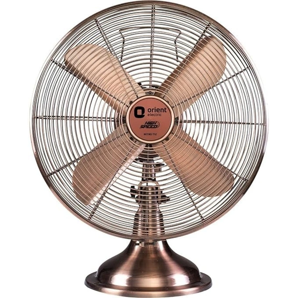 Orient Electric Aluminium Retro Relic Desk Table Fan ( 300 MM) - 300mm, Antique Copper