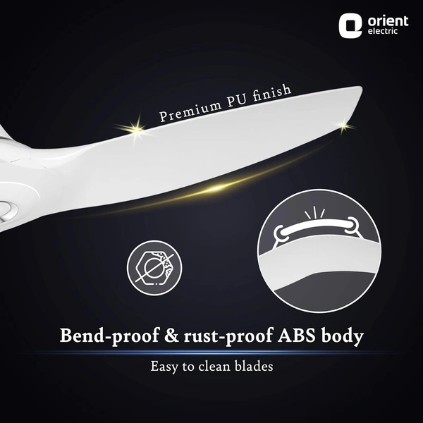 Orient Electric Aeroquiet Noiseless Premium Ceiling Fan for Home | 18-pole strong motor | 48 inch (1230 mm) (White, Pack of 1) - 1230 mm, white