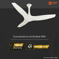 Orient Electric Aeroquiet Noiseless Premium Ceiling Fan for Home | 18-pole strong motor | 48 inch (1200 mm) (White, Pack of 1) - 1200 MM, WHITE