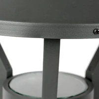 DELAMPS Outdoor Lighting Gate Pillar Post Lights (Black, 50W, GL4753,Plastic)