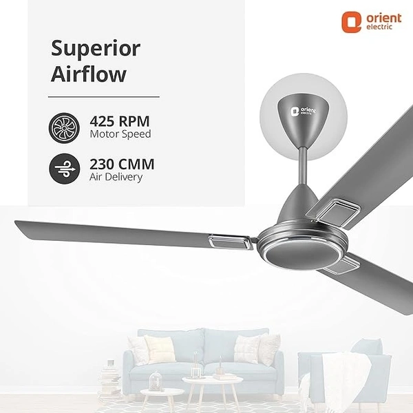 Orient Electric 1200 mm Falcon Deco Ceiling Fan - 1200 mm, Day Tone Grey