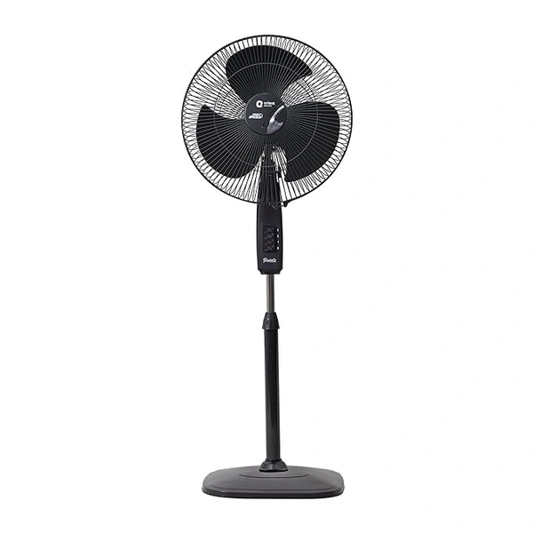 Orient Electric High Speed 400 MM Stand 37 Trendz Pedestal Fans with 3-Speed Piano Switch Control | Adjustable Height | 90-Degree Oscilation | 100% Copper Motor | 2 Years Warranty | Slate Grey - 400 mm, Slate Grey
