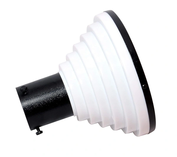 DELAMPS Unique Design Metal and Unbreakable PVC Gate and Garden Light for Outdoor (Black and Milky; Pack of 1)