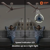Orient Electric 1200 mm I Falcon with Remote | BLDC energy saving ceiling fan with Remote and LED light | Saves up to 50% on electricity bills | 3-year warranty by Orient | Smoke Brown - 1200 mm, Smoke Brown