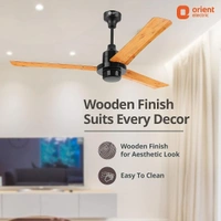 EcoTech Supreme 1200mm Energy Efficient BLDC Ceiling Fan Remote - 1200 mm, Oak Wood